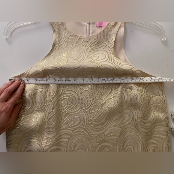 NWOT Lilly Pulitzer XS gold swing dress - Picture 9 of 10